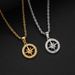 Men's Jewelry Polaris Ring Pendant Twisted Chain Necklace Stainless Steel Clavicle Chain Simple Accessories_ipsvogv.com