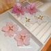 Unisex Super Fairy Flower Petal Geometric Earrings Fashionable Exaggerated Girlish Heart Earrings Fresh And Sweet High End Earrings_ipsvogv.com