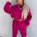 Women's Clothing autumn and winter new fashion solid color sweatshirt casual two piece set_ipsvogv.com