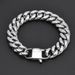 Men's Titanium Steel Trendy Bracelet 14MM Wide Cuban Chain Fashionable Mirror Finish Hip Hop Jewelry_ipsvogv.com