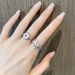 Dopamine Cherry Blossom Pink Open For Women, Fashionable And High-end, Ins Cool Style, Niche Personality, Index Finger_ipsvogv.com