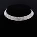 Korean fashion jewelry full diamond rhinestone multi layer multi row necklace bridal crystal necklace short necklace_ipsvogv.com