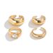 Ins Style Metal Smooth Open Set Female Personality, Inlaid With Pearls, Layered Ring Bracelet_ipsvogv.com