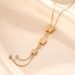 Japanese And Korean Minimalist Titanium Steel Necklace With Versatile Feminine Qualities, Three-dimensional Frosted_ipsvogv.com