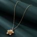 Metal Light Luxury Collarbone Chain With A And High-end Feel, Simple Flower Metal Necklace For Women_ipsvogv.com