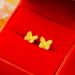 Ethnic Style Fashion Copper Plated Real Flower With Simple Rose Vietnamese Sand Gold Earrings For Women_ipsvogv.com