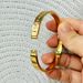 Women’s Jewelry Set Fashion Electroplated Titanium Steel Green Zircon Big Brand Diamond Checkerboard Design Bracelet Stacking Bracelet_ipsvogv.com