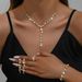 Women’s Jewelry Set Fashion Jewelry Wholesale Jewelry Set Women's Fashion Wedding Tassel Silver Necklace Set_ipsvogv.com