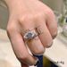 Cao Shi Fairy Ring Female Bow Geometric Design Jewelry Elegant, Sweet, Light Luxury Style_ipsvogv.com