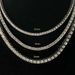 Unisex Hip-Hop 5mm Alloy Rhinestone Single Row Tennis Chain Gold Silver Simple Versatile Necklace_ipsvogv.com