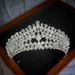 Bride luxury super flash full diamond temperament necklace female earrings high end crown wedding dress three piece jewelry_ipsvogv.com