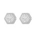 Unisex zircon hip hop earrings for men hexagonal gold plated full diamond earrings_ipsvogv.com