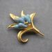Vintage Glass Flower Bouquet Ear Clip Earnail Brooch Set Blue Magnolia Enamel Bell Orchid_ipsvogv.com