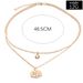 New Bohemian Fashion Diamond Inlaid Disc With Blackened Seashells And Personalized Double Layered Items_ipsvogv.com