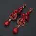 New Accessories Set Fashion Red Rhinestone Necklace Earrings Ins Jewelry_ipsvogv.com
