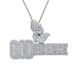 Men's Hip Hop "Loyalty Makes You Family" Diamond-Cut Alloy Pendant Necklace With Twist Chain, Silver & Gold Options, 60cm Men's Necklace_ipsvogv.com