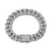 Hip Hop 13mm Spring Clasp Cuban Bracelet Alloy Full Diamond Thick Style Unisex Jewelry_ipsvogv.com
