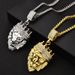 Pendants & Charms Hot Selling Real Gold Diamond Crown Lion Head Hip Hop Pendant Necklace Hiphop Accessories_ipsvogv.com