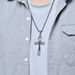 Ancient Egyptian life symbol stainless steel ankh cross necklace jewelry T shaped cross pendant_ipsvogv.com