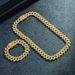 Hip Hop 15mm Bar Full Diamond Cuban Chain Trendy Brand Personality Alloy Rhinestone Necklace_ipsvogv.com