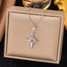 【 New Product 】 Micro Inlaid Zircon Cross Copper Gold-plated Pendant Necklace, Light Luxury And High-end Feeling,_ipsvogv.com