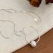 S Pure Silver Cream Round Bead Freshwater Pearl For Girls, Sweet Girl Style Snake Bone Necklace Necklace, Collarbone_ipsvogv.com