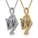 Trendy New Animal Hip-Hop Jewelry Titanium Steel Color-Retaining Gold-Plated Oil-Drip Rhinestone Leopard Head Pendant_ipsvogv.com