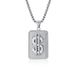 Hip hop personality US dollar titanium steel plated K gold pendant necklace inlaid with diamonds HIPHOP niche jewelry_ipsvogv.com