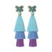 Dopamine colorful lightweight long multi layer tassel earrings high grade handmade DIY woven autumn and winter earrings_ipsvogv.com