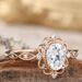 Jewelry Rose Gold Flower Zircon Ring For Women, Simple And Fashionable Handmade_ipsvogv.com