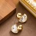 Korean Version Fashionable, Exquisite, Simple, Diamond Studded, Geometric Semi-circular Pendant For Women, Versatile,_ipsvogv.com