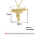 Stainless Steel Street Gun Necklace, Men's Jewelry, Punk, Hip-hop, Rapper Pendant Accessory_ipsvogv.com