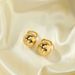 French Minimalist Design Versatile For Women Gold Plated High Color Retention Elegant Metal Ball Earrings Jewelry Ins_ipsvogv.com