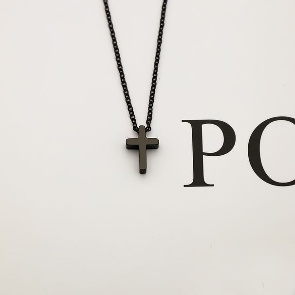 Gold Over Silver Cross Necklace For Women Small Stainless Steel Cross Pendant On 18 Inch Chain For Men And Women_ipsvogv.com