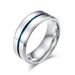 Simple blue groove titanium steel ring stainless steel jewelry accessories_ipsvogv.com
