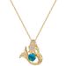 Blue 【 】 Mermaid Light Luxury Charm Gorgeous Full Diamond Necklace Women's Versatile Clavicle Titanium Steel Chain 【 】_ipsvogv.com