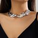 Irregular Special-shaped Metal Splicing Necklace Female, European And American Station Fashion Personality Niche Model Runway Catwalk Collarbone Chain_ipsvogv.com