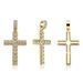 Hip Hop Grid Full Zircon Cross Pendant Necklace Unisex Simple Fashion Jewelry_ipsvogv.com