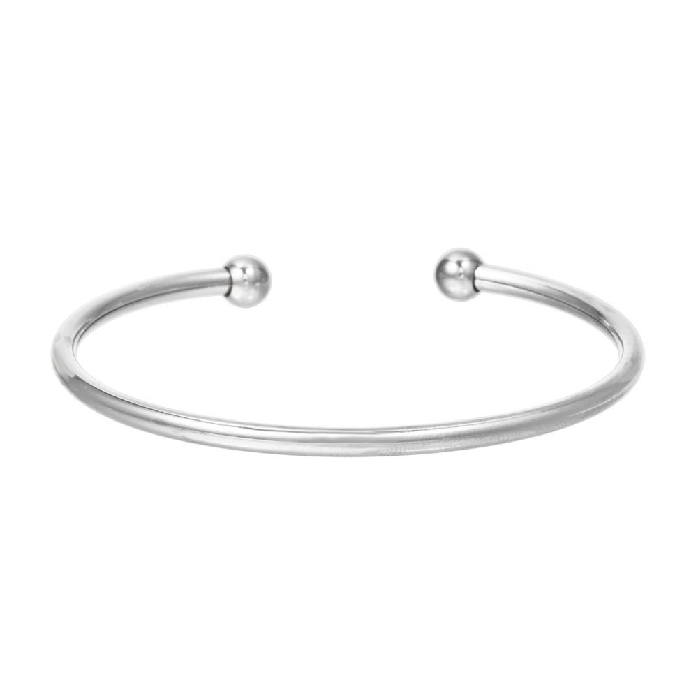 Bracelet 3 Colors Fashionable Simple Titanium Steel Plated Gold C Shaped Open Watch Accessories Bracelet Men_ipsvogv.com