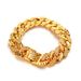 Plated Sand Gold Wide Version Flat Bracelet NK Cuban Chain Fashion Men's Jewelry_ipsvogv.com