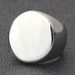 Women's Jewelry Stainless Steel Polished Surface Laser Logo Ring 22MM Round Polished Simple Fashion Titanium Steel Ring_ipsvogv.com