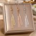 Korean Version Triangle Tassel Pull-out Titanium Steel Necklace For Women, Not Fading, Niche Design, Cool Style_ipsvogv.com