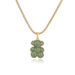 Sweet And Luxurious Copper Inlaid With Colored Diamonds, Sitting Posture, Standing Necklace, Female Personality, Hip-hop_ipsvogv.com
