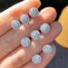 Cao Shi Korean Edition Economic Small Jewelry Exquisite Full Diamond Round Zircon Noble And Elegant Women's Earrings_ipsvogv.com