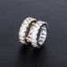 Personality Hip Hop Rectangular Full Zircon Ring Men And Women Couple Simple Jewelry Ring Jewelry_ipsvogv.com