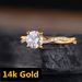 Sanjie Simple And Fashionable Inlaid Zircon New Gold Plated Ring Jewelry_ipsvogv.com