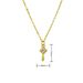 Spanish Lock & Key Pendant Necklace - Gold Plated Copper With Zircon Accents, Dainty Clavicle Chain For Women, Light Luxury Niche Design_ipsvogv.com