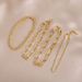 Women's Jewelry Simple Chain Bracelet Set Fashion Paper Clip Figaro Chain Versatile Bracelet_ipsvogv.com
