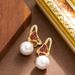 Exquisite Fashionable Diamond Inlaid Zircon Oil Drop Butterfly Pearl Pendant With Feminine Temperament, Simple And_ipsvogv.com