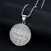 New Hip-Hop Jewelry Titanium Steel Gold-Plated Diamond-Studded Thirteen Apostles Pendant Necklace_ipsvogv.com